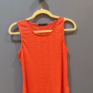 Suzy Shier Vibrant Coral Tank Top